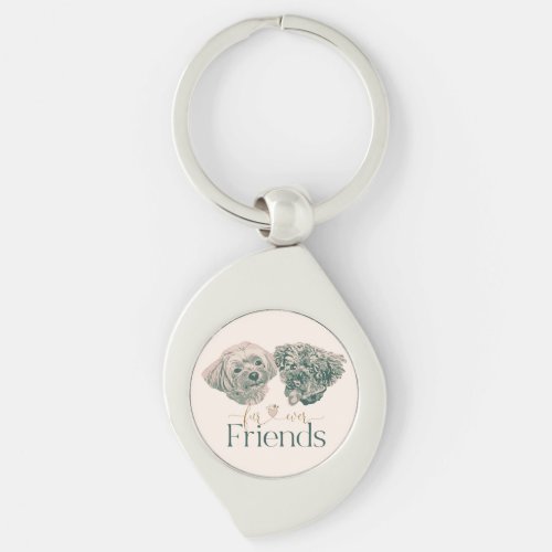 Fur_ever Friends Cute Dogs Keychain