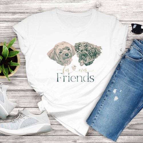 Fur_ever Friends Cute Dogs T_Shirt