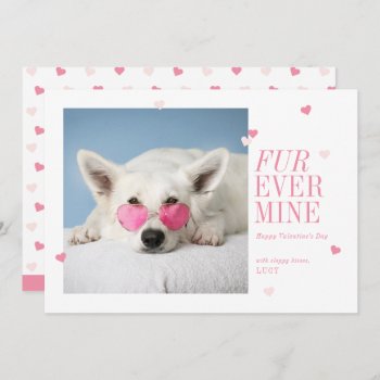 Fur Ever Mine Pet Valentines Heart Photo Card by labellarue at Zazzle
