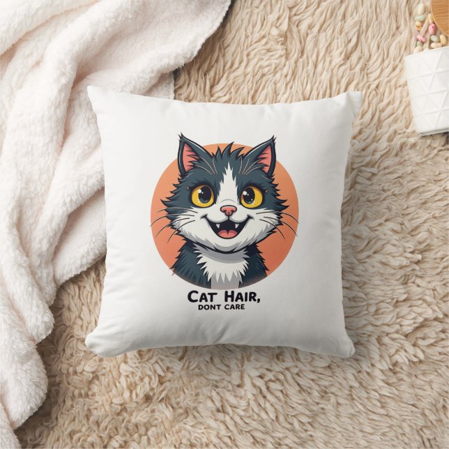 Fur Everywhere Love Throw Pillow (Blanket)