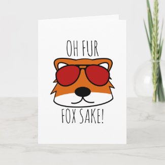 Fur Fox Sake Holiday Card