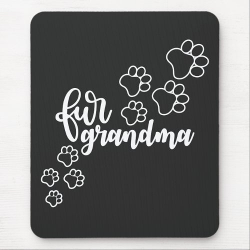 Fur Grandma Footprint Mouse Pad