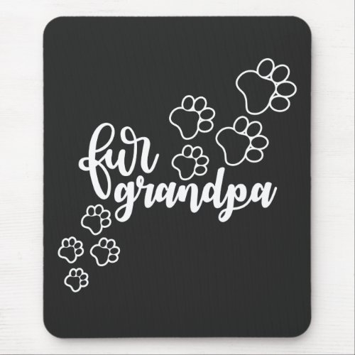 Fur Grandpa Footprint Mouse Pad