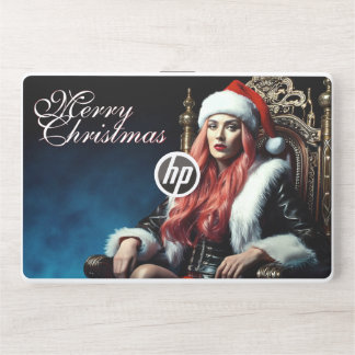 Fur & Leather Diva – Merry Christmas HP Laptop Skin