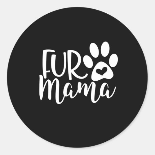 Fur Mama Classic Round Sticker