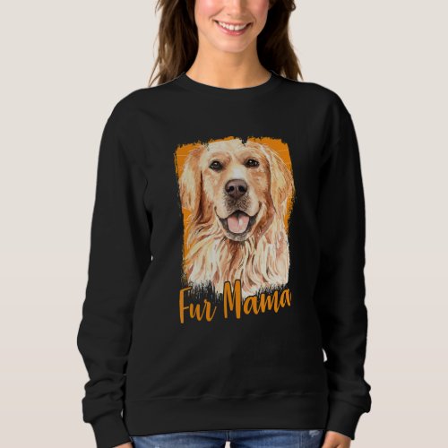 Fur Mama Golden Retriever Dog Paw Cute Sweatshirt