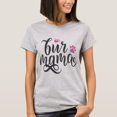 fur mama pet lover dog cat mom t_shirt design