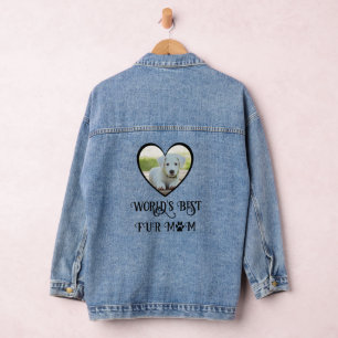 Fur Mom Dog Photo Denim Jacket