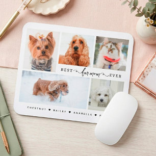 Fur Mom Gift Personalized Pet Photo Collage Mouse Pad