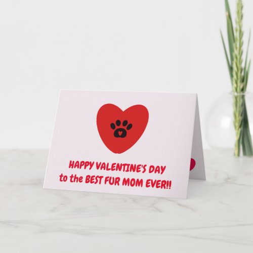 Fur Mom Valentines Day Card