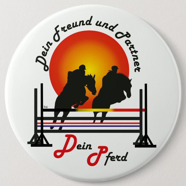 Für Pferde und Pferdesport Liebhaber  Button (Front)