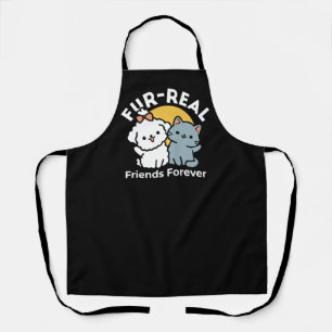 Fur-Real Friends Forever Cute Cat & Dog Duo Apron