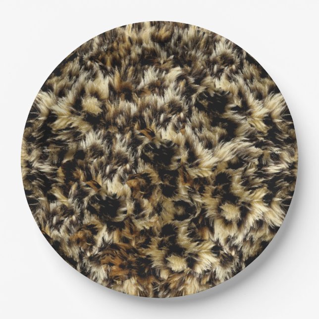 Fur Spirit Design Texture Paper Plates (Front)