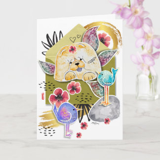 FUR-ST  CLASS MAIL Chow dog art card