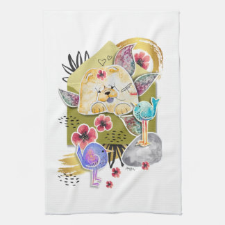 FUR-ST CLASS MAIL Chow dog Kitchen Towel