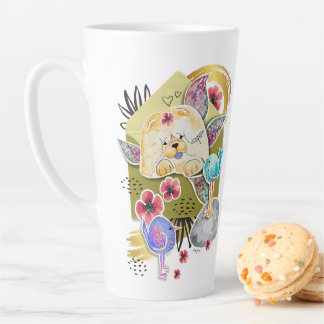 FUR-ST CLASS MAIL Chow dog Latte Mug