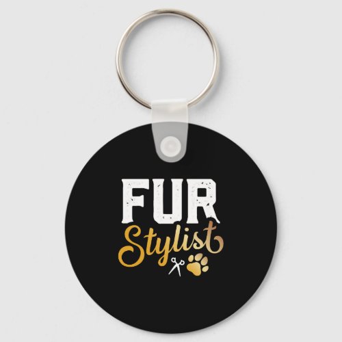 Fur Stylist Pet Grooming Fur Artist Dog Groomer Keychain
