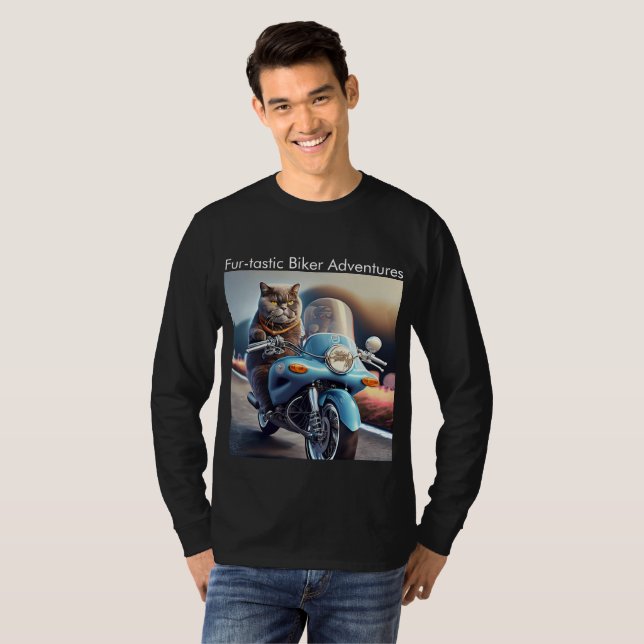 Fur-tastic Biker Adventures Basic Long Sleeve T-Shirt (Front Full)