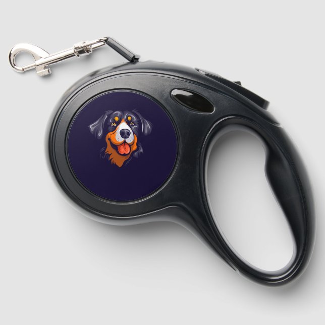 "Fur-tastic Fit: Adjustable Dog Collars" Retractable Pet Leash (Front)