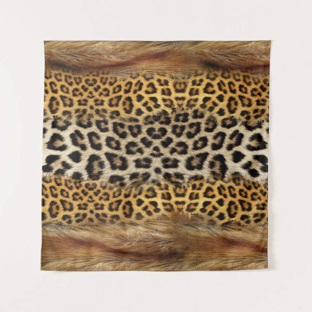 Fur texture: fox and leopard. tapestry (Front)