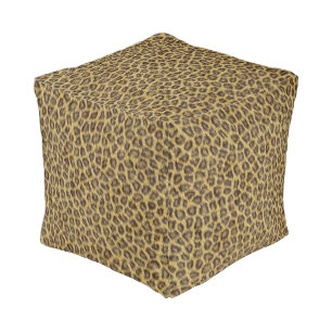 Fur texture pouf