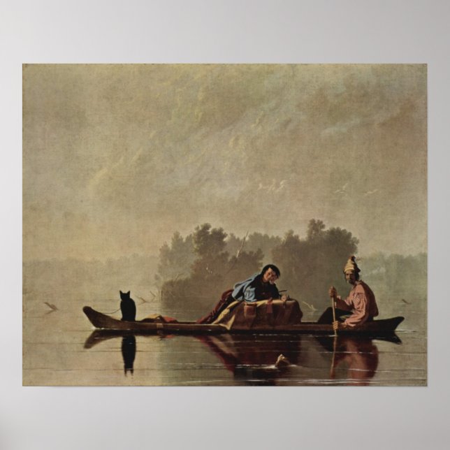 Fur Traders Descending the Missouri Poster (Front)