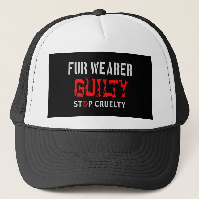 Fur wearer guilty trucker hat (Front)