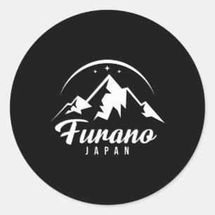 Furano Japan Ski Resort Skiing Snowboarding Classic Round Sticker
