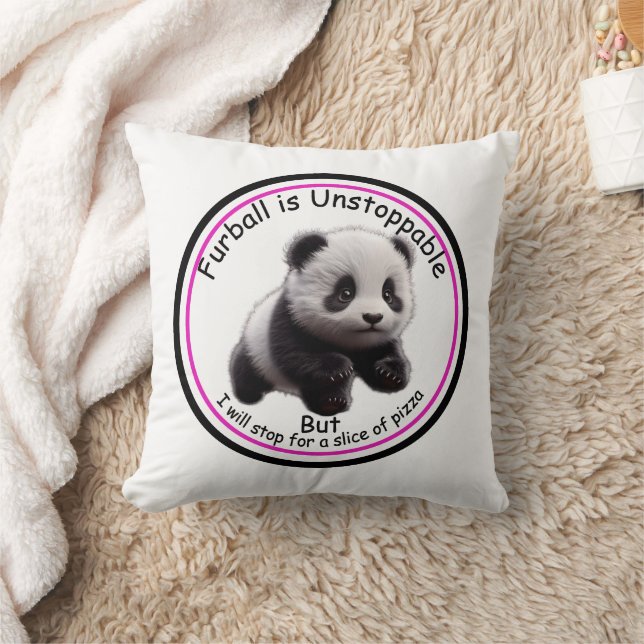 Furball: I am Unstoppable Throw Pillow (Blanket)
