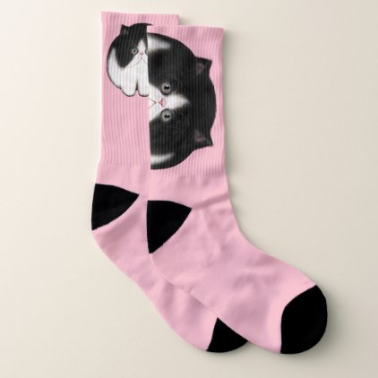 Furball Kitty Cat Stretch Crew Socks