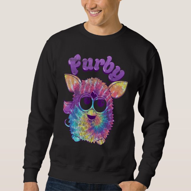 Furby Tie Dye Portrait Sweatshirt (Front)