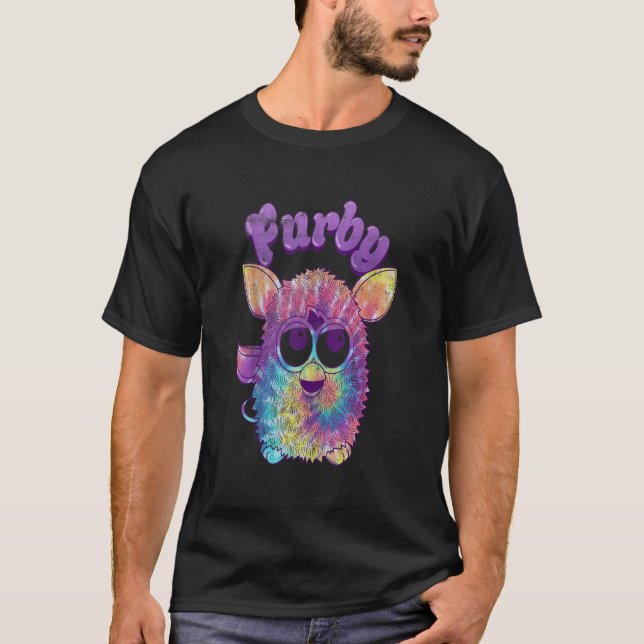 Furby Tie Dye Portrait Ta T-Shirt (Front)