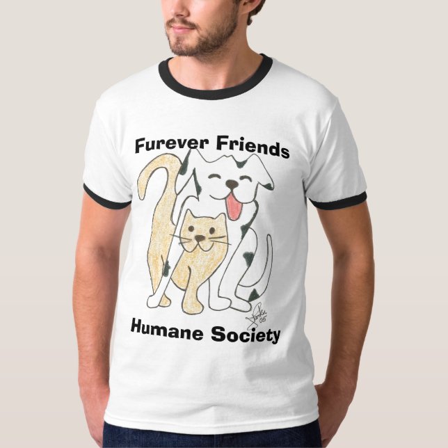 Furever Friends Humane Society logo tee (Front)