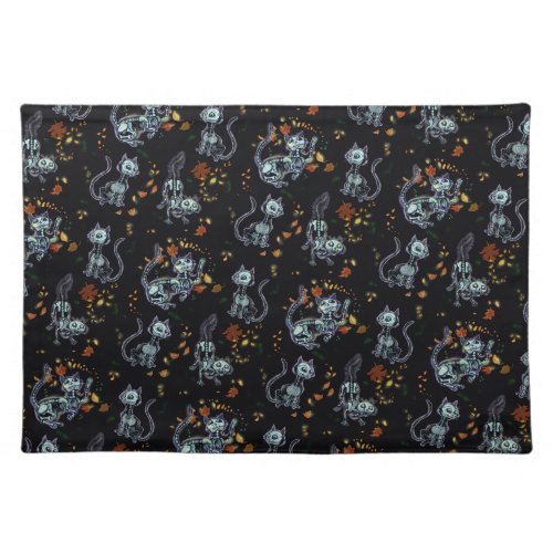 Furever Friends Spooky Ghost Cats   Cloth Placemat