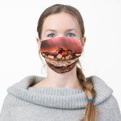 Furious and gorgeous horses - bestselling adult cloth face mask (Worn)