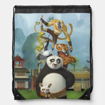 Furious Five Posing Drawstring Bag by kungfupanda at Zazzle