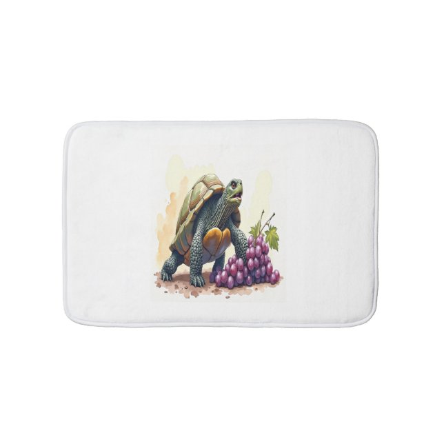 Furious Turtle Stomping Grapes. Bath Mat (Front)