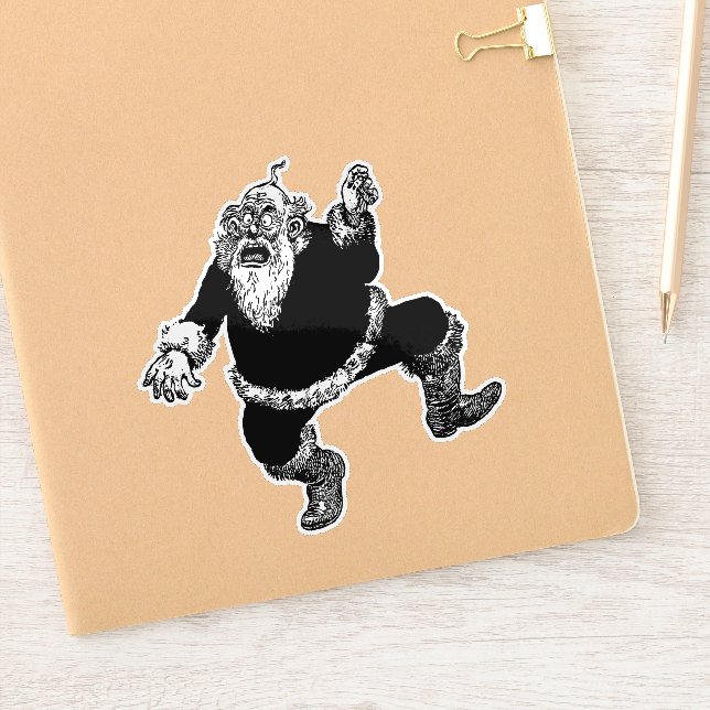 Furious Vintage Santa Sticker (Notebook)