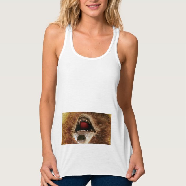 FURIOUSLY HAPPY RACCOON FACE TANK TOP (Front)