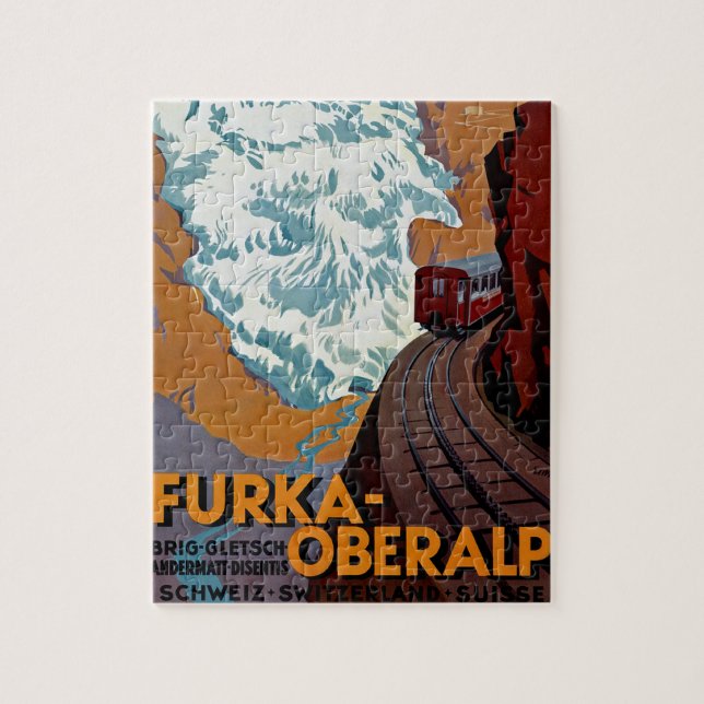 Furka-Oberalp Alpine Railway Jigsaw Puzzle (Vertical)