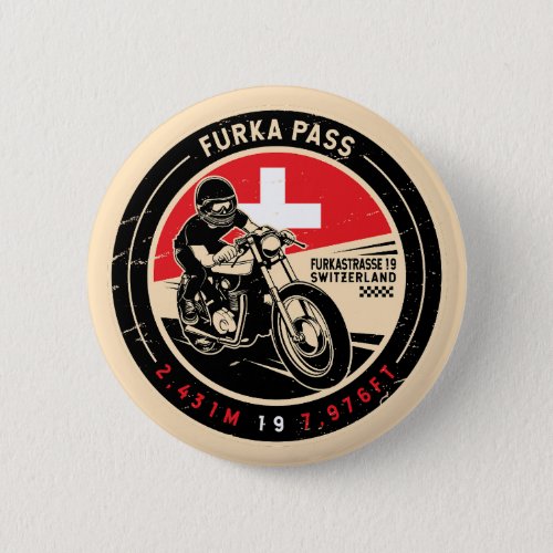 Furka Pass  Switzerland  Motorcycle Button