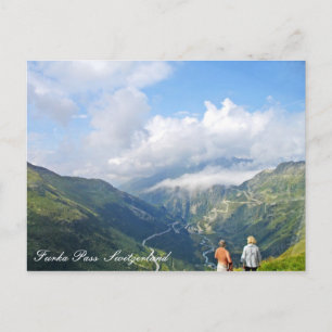 Furka Pass Switzerland postcard