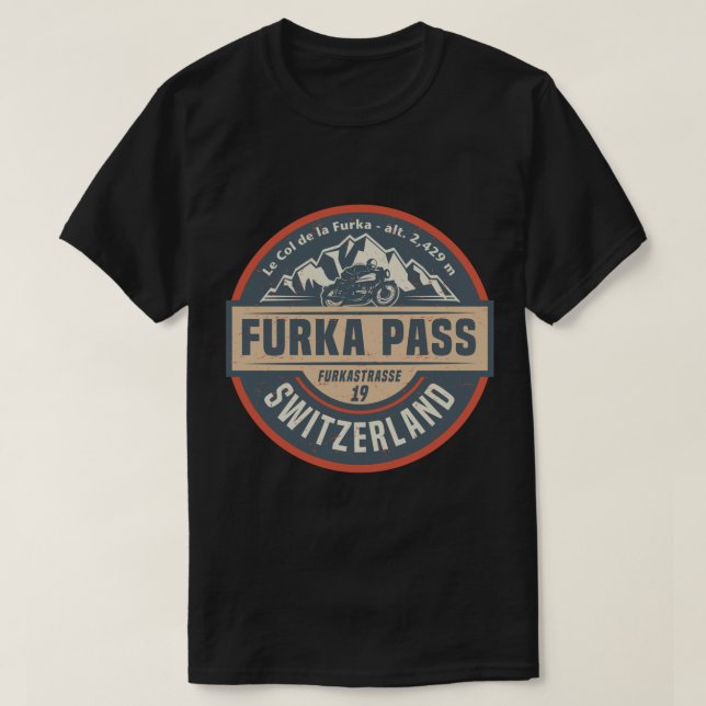 Furka Pass, Switzerland Sticker T-Shirt (Design Front)