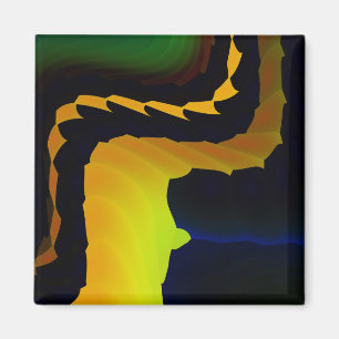 Furnace Cool Abstract Fine Fractal Art Magnet