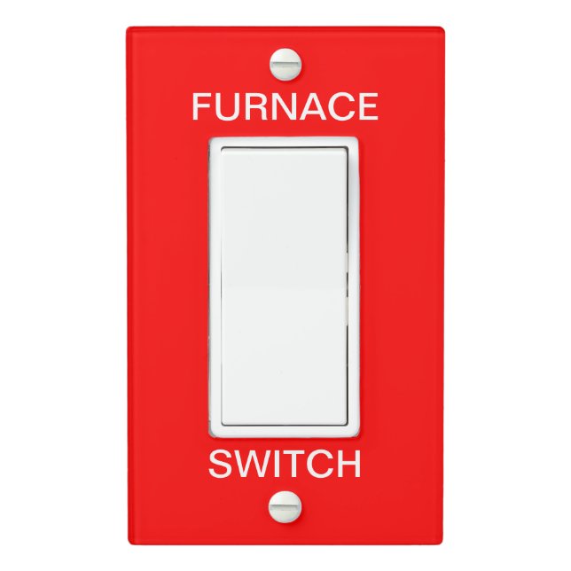 Furnace Emergency Switch Plate Safety Signage (In Situ)
