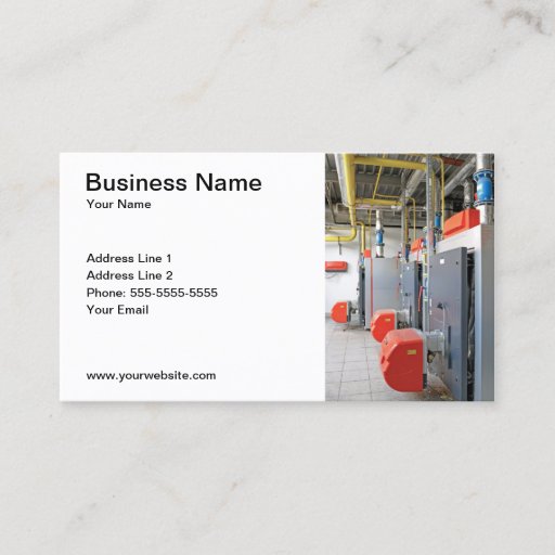 Customizable Furnace Repair Company Business Card