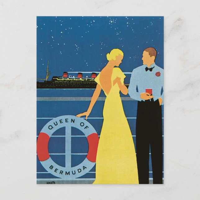 Furness ~ Queen of Bermuda Postcard (Front)