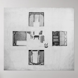 Furnishings for a small drawing room poster