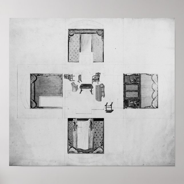 Furnishings for a small drawing room poster (Front)