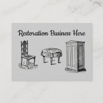 Furniture Antique Restoration Up-cycle Repairing Business Card by camcguire at Zazzle
